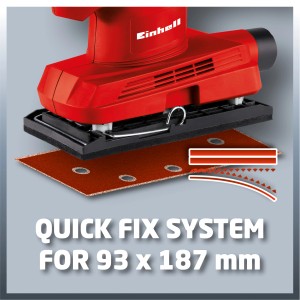 Einhell TC-OS 1520 rezgőcsiszoló csiszolópapírral és tépőzáras rögzítéssel.