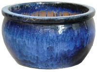 M Collections Bavaria mázas kaspó 47 cm x 28 cm Kék