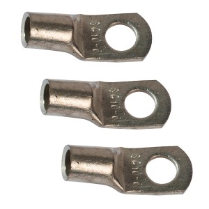 6 mm-es kábelsaru, 3 darabos csomag autóvillamossághoz. Ónozott sárgaréz csatlakozó 10 mm²-es kábelhez.