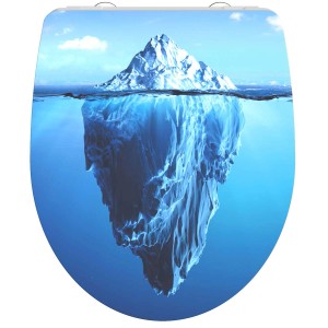Schütte Iceberg Duroplast WC ülőke jéghegy mintával, lassú záródással és gyorsrögzítéssel.
