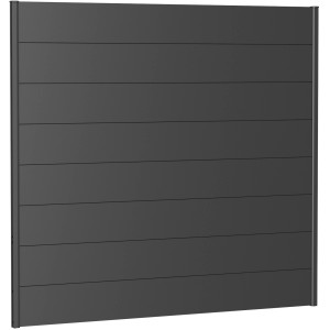 Biohort falpanel adatvédelmi képernyő sötétszürke metál színben, 200x180 cm.
