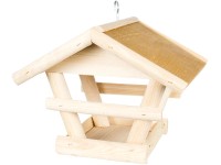Madáretető tölgyből készült tetővel Madáretető tölgyből készült tetővel