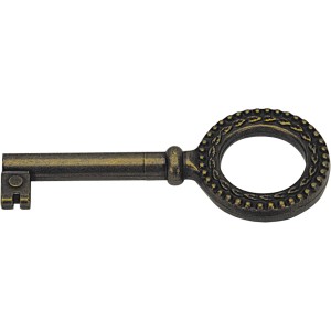 Hettich tollas kulcs, 75 mm, barnított acél bútorzárakhoz.