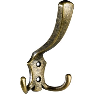 Hettich akasztó, pácolt sárgaréz, 125 mm magas, előszobába és folyosóra.