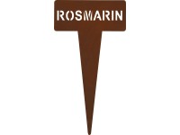 Leszúrható fűszernövény jelölőtábla rozmaring 15 cm rozsdabarna