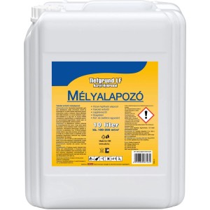 Tiefgrund LF akril-hidroszol kanna, alkalmas alapozónak beltéri és kültéri használatra, 10 liter.