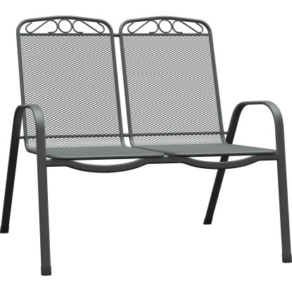 Kétszemélyes kerti pad, 98 cm x 101 cm x 70 cm, acél