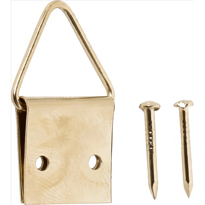 LUX képakasztó háromszög szegekkel 1-es méret sárgarezezett 10 darab