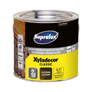 Supralux Xyladecor Classic Palisander, 2,5 literes doboz időjárásálló favédelemhez.