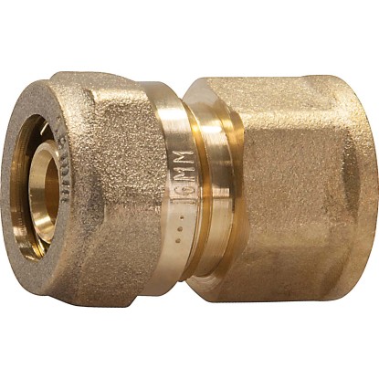 Szorítógyűrűs toldó 16 mm x 18,6 mm (Rp 1/2) sárgaréz