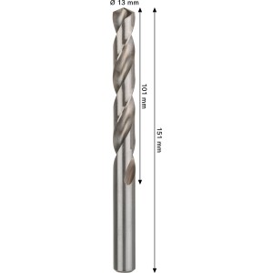 Bosch Pro Metal HSS-G spirálfúró, Ø 13 mm, ezüstszínű. Fémhez alkalmas.