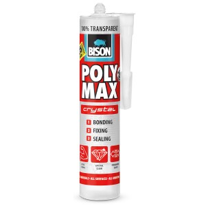 Bison Poly Max Crystal, átlátszó, tömítéshez és ragasztáshoz beltéren és kültéren.