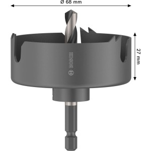 Bosch lyukfűrész Wood and Drywall, Ø 68 mm, fához és gipszkartonhoz, adapterrel.