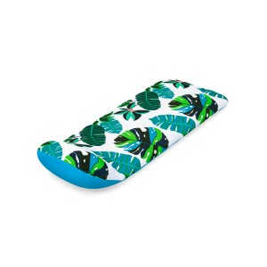 Bestway Blissfull Drifter légmatrac trópusi mintával, textil huzattal és kék szegéllyel.