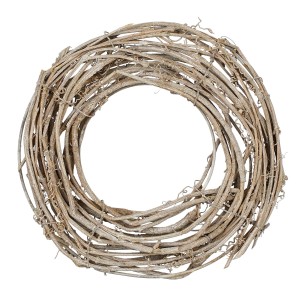 Világosbarna fűzfa koszorú (Ø 20cm) a Mica Decorations-tól, ideális kreatív dekorációkhoz.