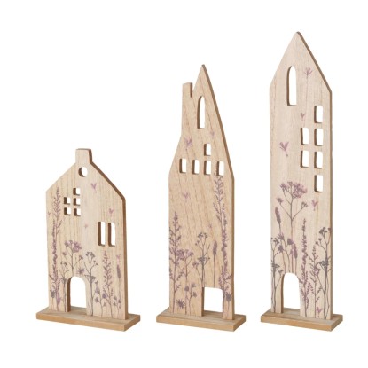 Boltze Home Kamina dekor figura 3 darabos készlet Natúr