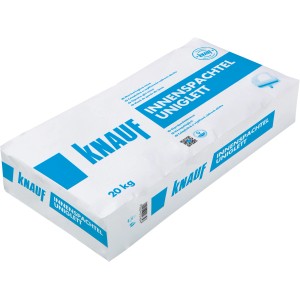 Knauf Uniglett beltéri glett 20 kg-os fehér zsákban, speciális glett beltérre.
