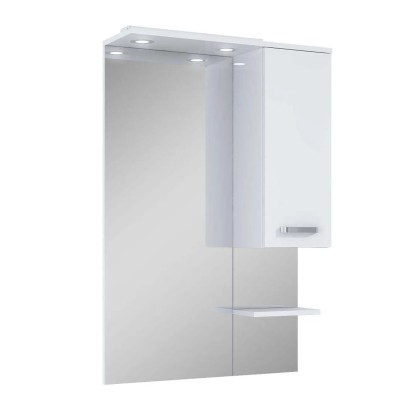 Tükör "EVE" 70 cm világító LED panellel faliszekrénnyel és rakodópolccal fehér