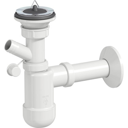 Prevex Preloc szifon 32 mm átmérő gumidugóval fekete színű