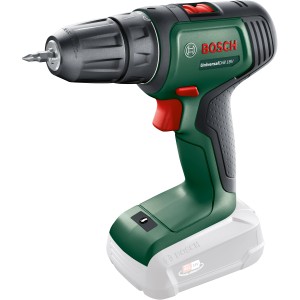 Bosch UniversalDrill 18V akkus fúró-csavarozó (akku nélkül) zöld és fekete színben.