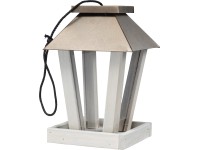 Madárház rézszínű fém tolótetős szürke fenyő