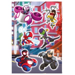 Komar Deko-Sticker Spiderman Chasing különböző Pókember karakterekkel.