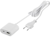 USB-A és USB-C töltő 1,5 m-es kábellel eurodugasszal USB-A és USB-C töltő 1,5 m-es kábellel eurodugasszal