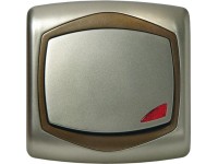 Mentavill kapcsoló Ton 101j egypólusú jelzőfényes szatén