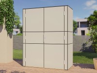 Bertilo HPL Highboard kerti szekrény 155 cm x 75 cm x 193 cm Szürke FSC