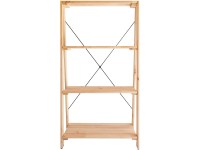 Fa polc 4 polccal natúr 115 cm x 62 cm x 35 cm Fa polc 4 polccal natúr 115 cm x 62 cm x 35 cm
