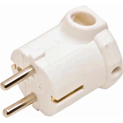 Védőérintkezős lapos csatlakozó oldalsó bevezetéssel  fehér