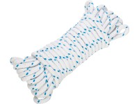 Ejtőernyőzsinór poliészter fehér-kék 12 mm átmérő Ejtőernyőzsinór poliészter fehér-kék 12 mm átmérő