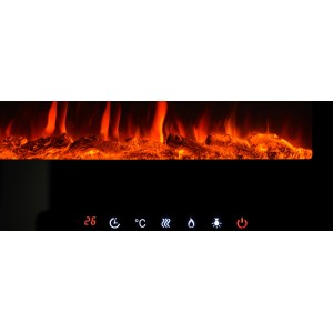 El Fuego LED elektromos kandalló Luzern fűtéssel, szabályozható lángokkal és vezérlőpanellel.