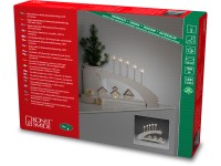 Konstsmide karácsonyi LED házak hullócsillaggal sziluett fehér - barna időzítőve