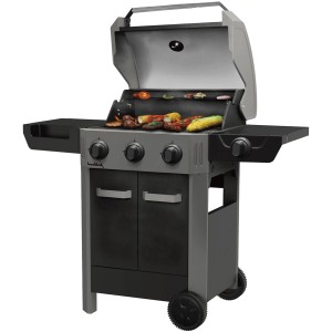 Buschbeck Grenada gázgrill 3 égővel, grillfelület ráccsal és duplafalú burkolattal.