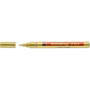 Arany színű Edding 751 filctoll, kupak levéve.