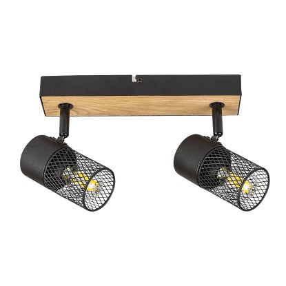 Rábalux Metta  beltéri Spotlámpa tölgy E14 2x MAX 40W IP20