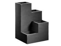 Virágcserép Kubus 4-lépcsős 40 cm x 40 cm x 60 cm antracit