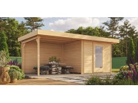 Kerti faház Florenz lapostetős kezeletlen 530 cm x 314 cm