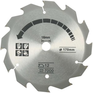 Fűrészlap Black+Decker CS1250LA kézi körfűrészhez, 170 mm átmérő.