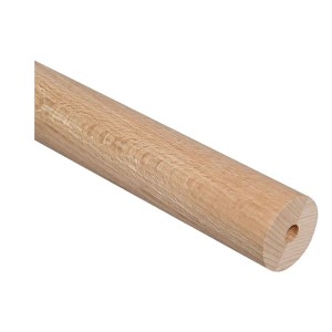 Tömör bükkfa korlát, Ø 40 mm, hossza 2250 mm, beltéri használatra.