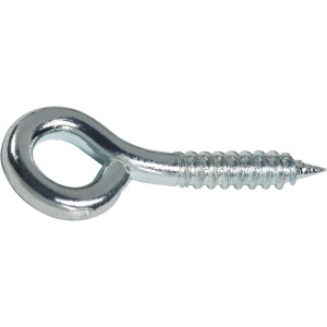 Horganyzott LUX gyűrűs csavar (2x12 mm) fa menettel, alkalmas akasztásra és rögzítésre.