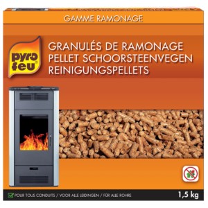 Tisztító pellet kandallókhoz és kályhákhoz, 1,5 kg.