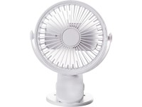 Mini asztali ventilátor csíptetővel átmérő Ø 10,6 cm fehér