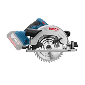 Bosch Professional GKS 18V-57 G akkus körfűrész akkumulátorral, fűrészlappal és L-Boxx tárolóval.