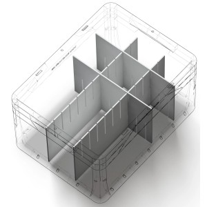 Eurobox rendszer: Fehér elválasztó (36x11 cm) tárolódobozokhoz.