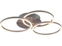 Trio Circle LED mennyezeti lámpa 27 W nikkel matt