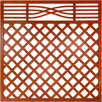 Malaga rácsos kerítéselem 180 cm x 180 cm tikfa
