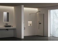 Walk-In Air Wall 110 fekete + transparent