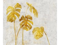 Komar Golden Monstera vliestapéta 300 cm x 250 cm